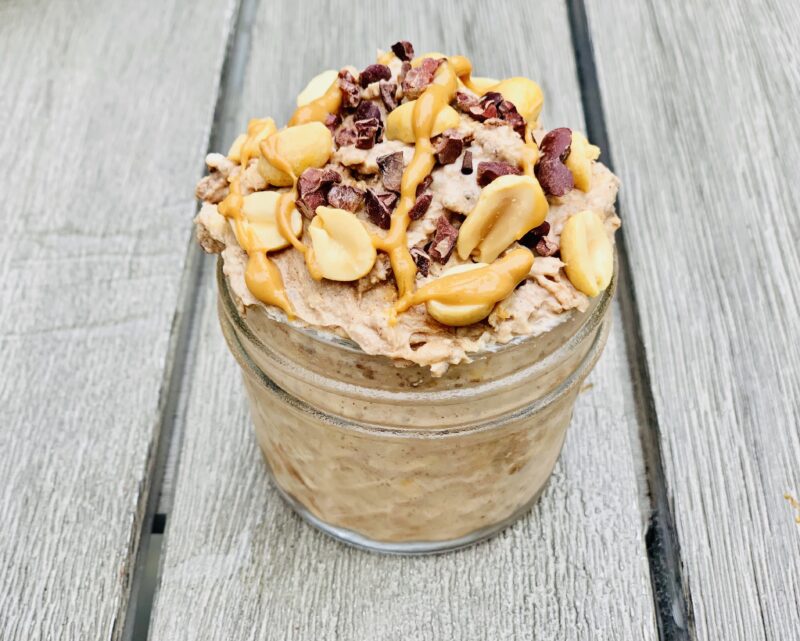 Chocolate Peanut-Butter Overnight Oats by LivLaughCook - FoodSocial