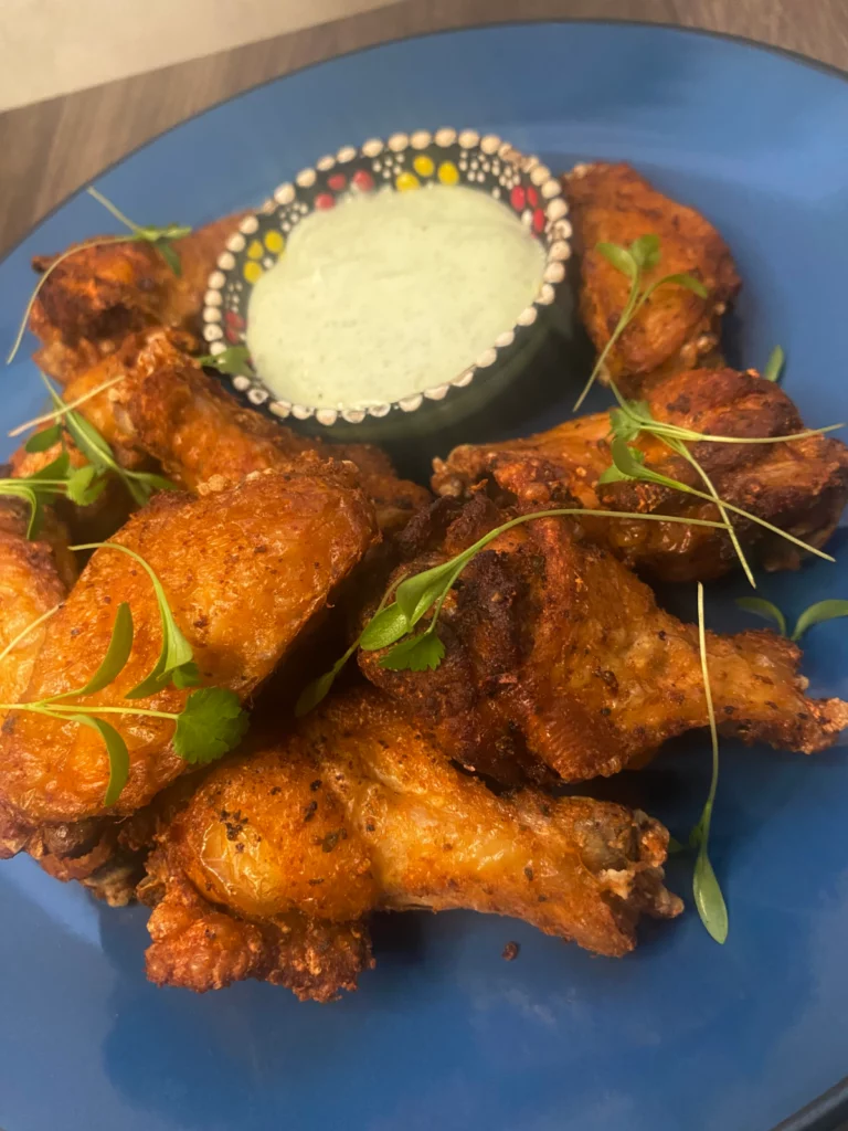 “Taco” chicken wings with avocado ranch by chefece__ - FoodSocial