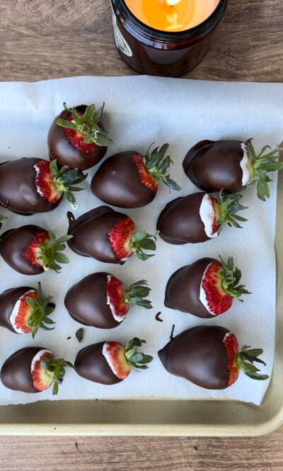 Chocolate Cheesecake Dipped Strawberries