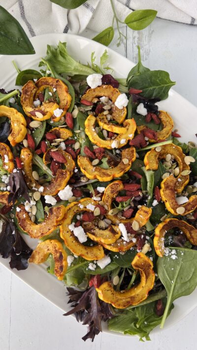 Winter Harvest Salad with roasted delicata