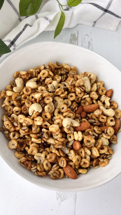 Gluten Free Cheesy Nutty Snack Mix