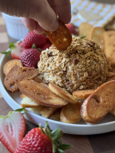 Granola Cheese Ball with Strawberry & Date