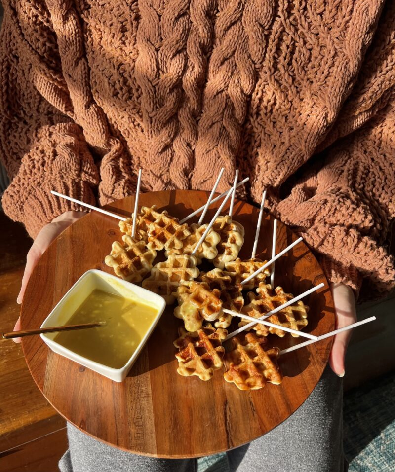 Dairy-Free Chicken and Waffle Bites by maggiebakesgrace - FoodSocial