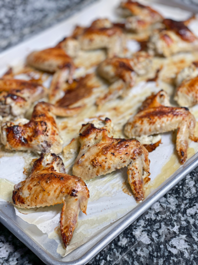 Yogurt Marinated Lemon and Oregano Baked Wings