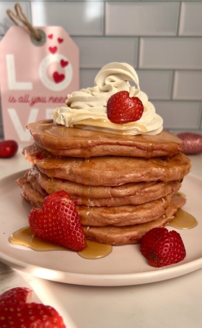 Strawberry Cottage Cheese Pancakes