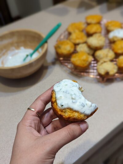 Cheese-y Chicken & Chive Corn Muffins (Gluten-Free)