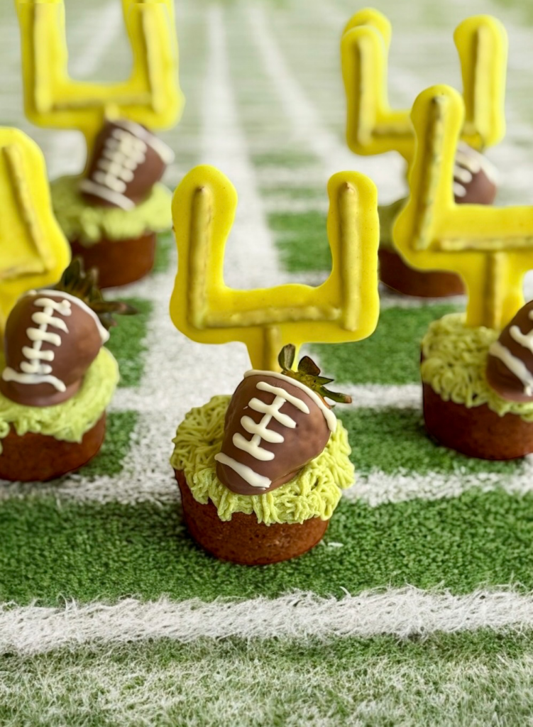 Football Cupcakes by LivLaughCook - FoodSocial