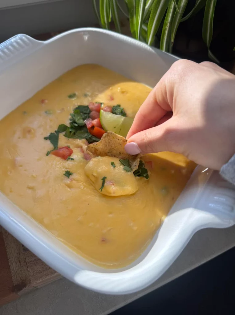 10-Minute Stovetop Queso by Lara Salamone - FoodSocial