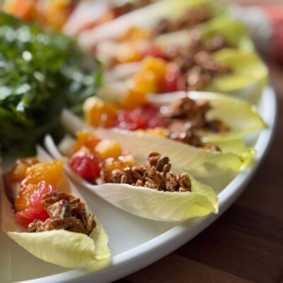 Fruit & Granola Stuffed Endive Cups