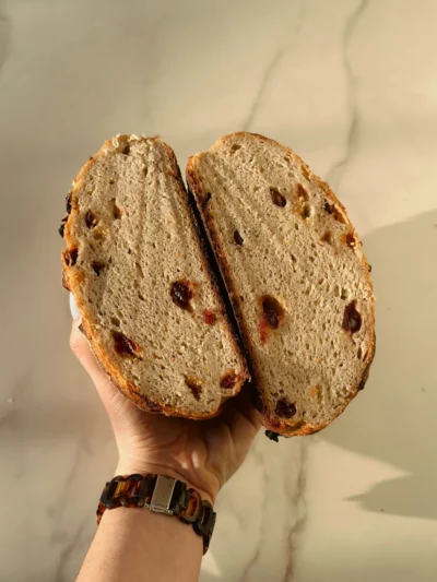 Gluten Free Orange Cranberry Sourdough