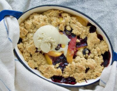 Peach Blueberry Cobbler