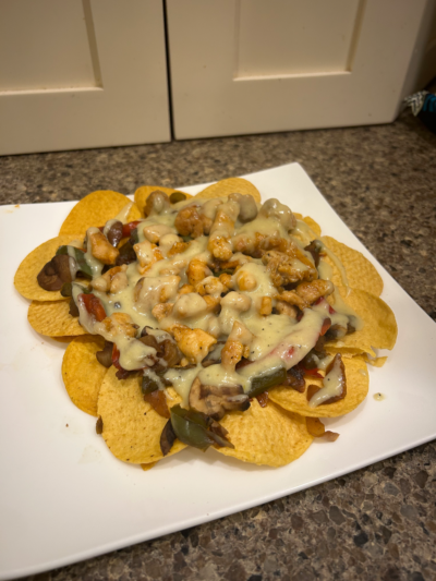 philly chicken skillet nachos