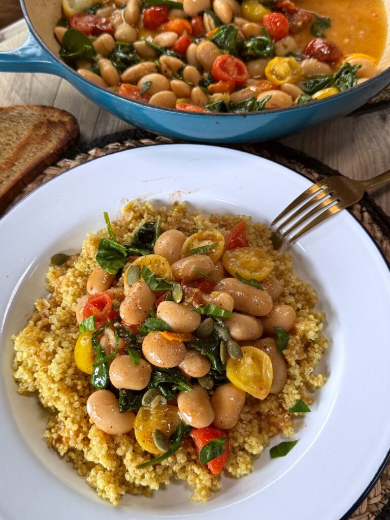 15 Minute Cherry Tomato & Basil Butterbeans by theyogaplantkitchen - FoodSocial