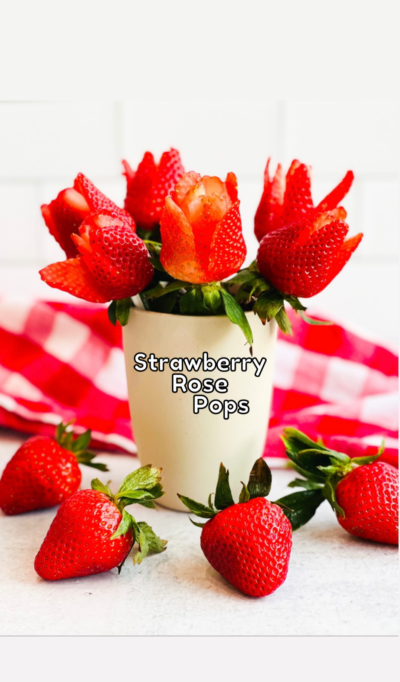 Strawberry Rose Pops