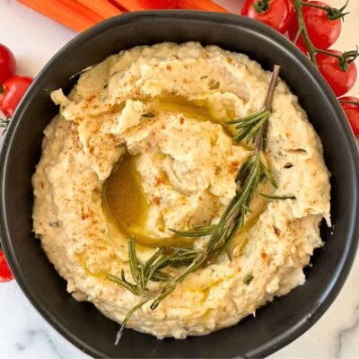 Easy White Bean Dip With Roasted Garlic And Rosemary