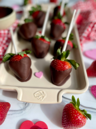 Chocolate-Dipped Strawberry Pops (Vegan/Gluten-Free)