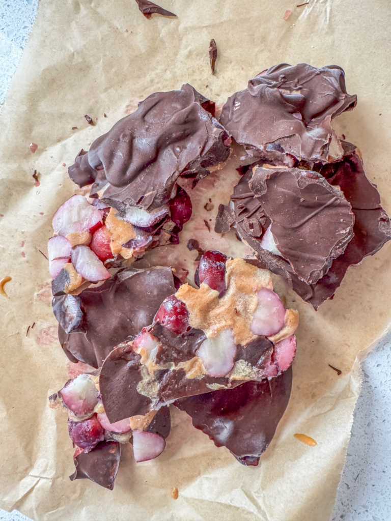 Chocolate PB&J Bark by Marissaswholelife - FoodSocial