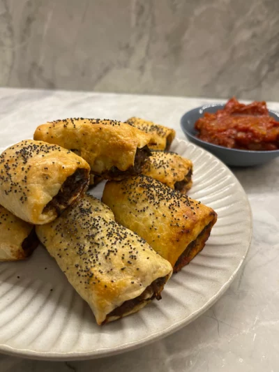 Beef & Almond Sausage Rolls