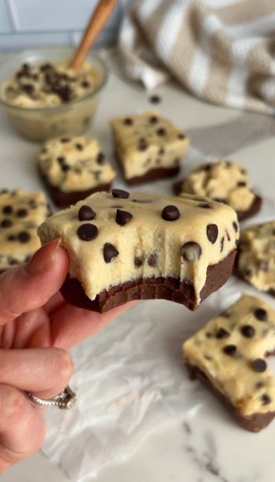 Protein Packed Cookie Dough Brownies