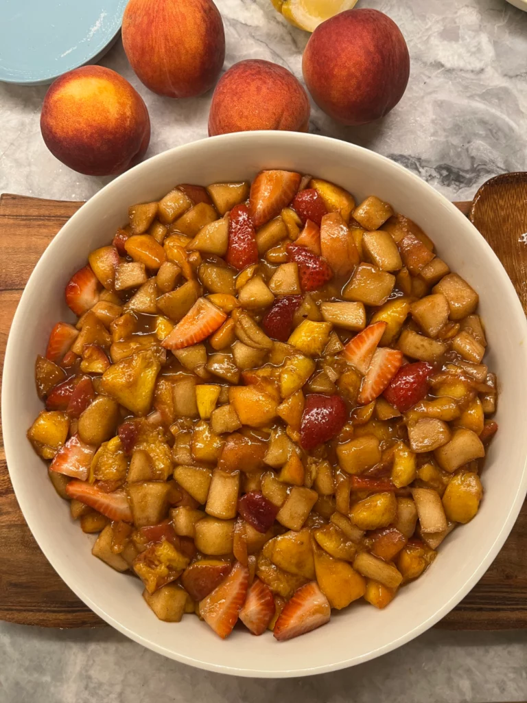 Apple & Peach Crumble by cookingwithwholefoods - FoodSocial