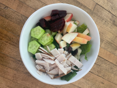 Turkey and Apple Salad with Parmesan Vinaigrette