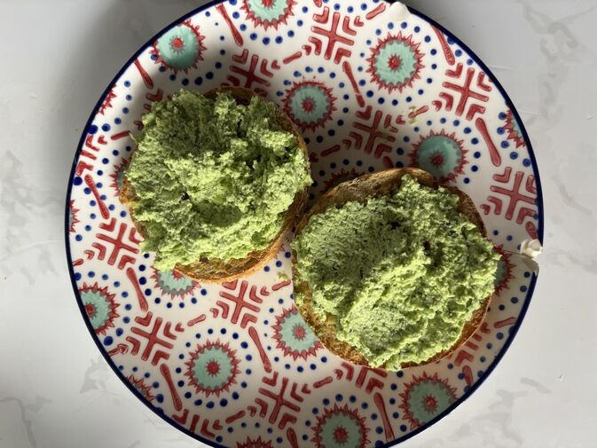 Protein Packed Edamame Pea Basil Dip by naturallynourishedwitholivia - FoodSocial