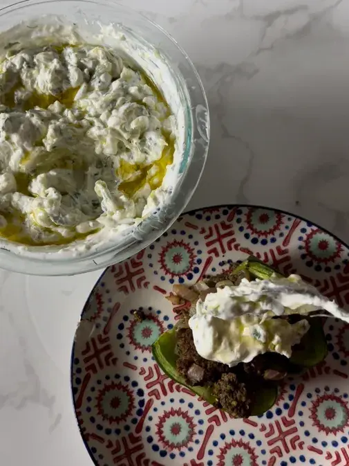 Mediterranean Stuffed Bell Peppers with Tzatziki by naturallynourishedwitholivia - FoodSocial