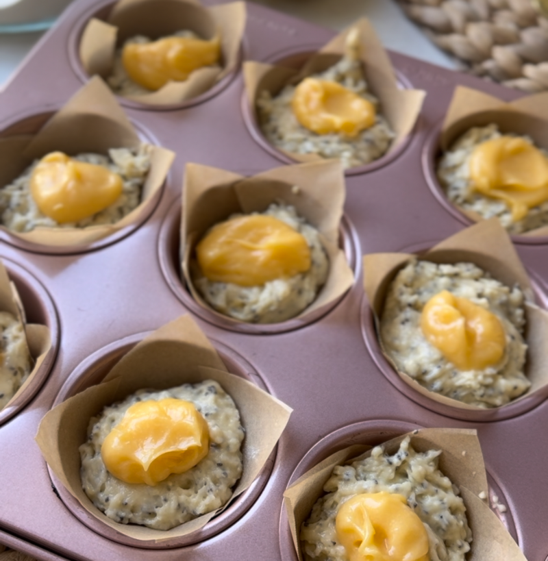Sourdough Discard Lemon Curd and Poppy Seed Muffins by evapostlewait - FoodSocial