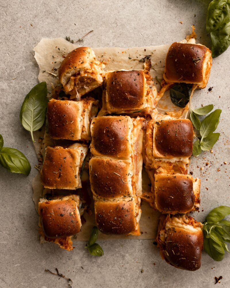 Prosciutto and Cheese Pull Apart Sliders by Inspired with a Twist - FoodSocial