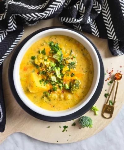 Sausage, Potato & Broccoli Cheddar Soup