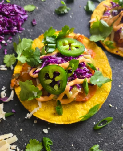 Spicy Butter Bean Tostadas