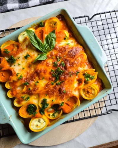 Stuffed Paccheri Pasta Bake