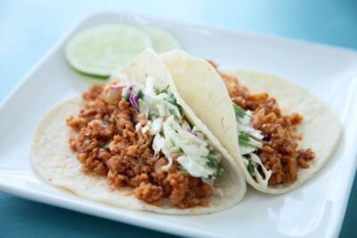 Veggie Tacos with Coconut Lime Slaw