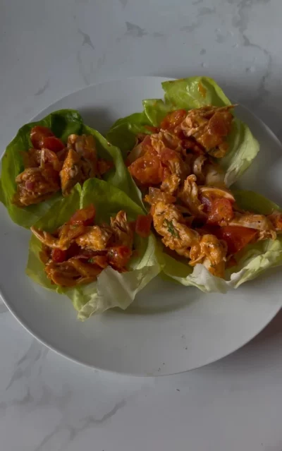 Buffalo Chicken Lettuce Wraps