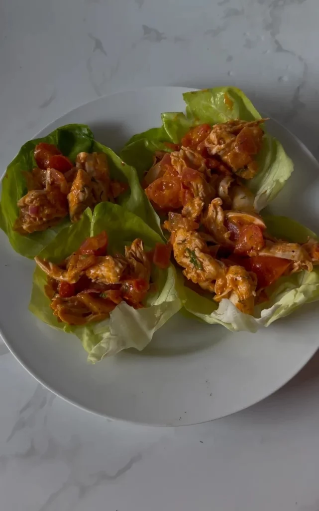 Buffalo Chicken Lettuce Wraps by naturallynourishedwitholivia - FoodSocial