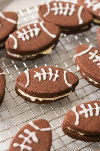 Football Cookies – Gluten Free Sandwich Cookies