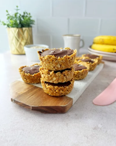 Vegan No Bake Banana Peanut Butter Oat Cups