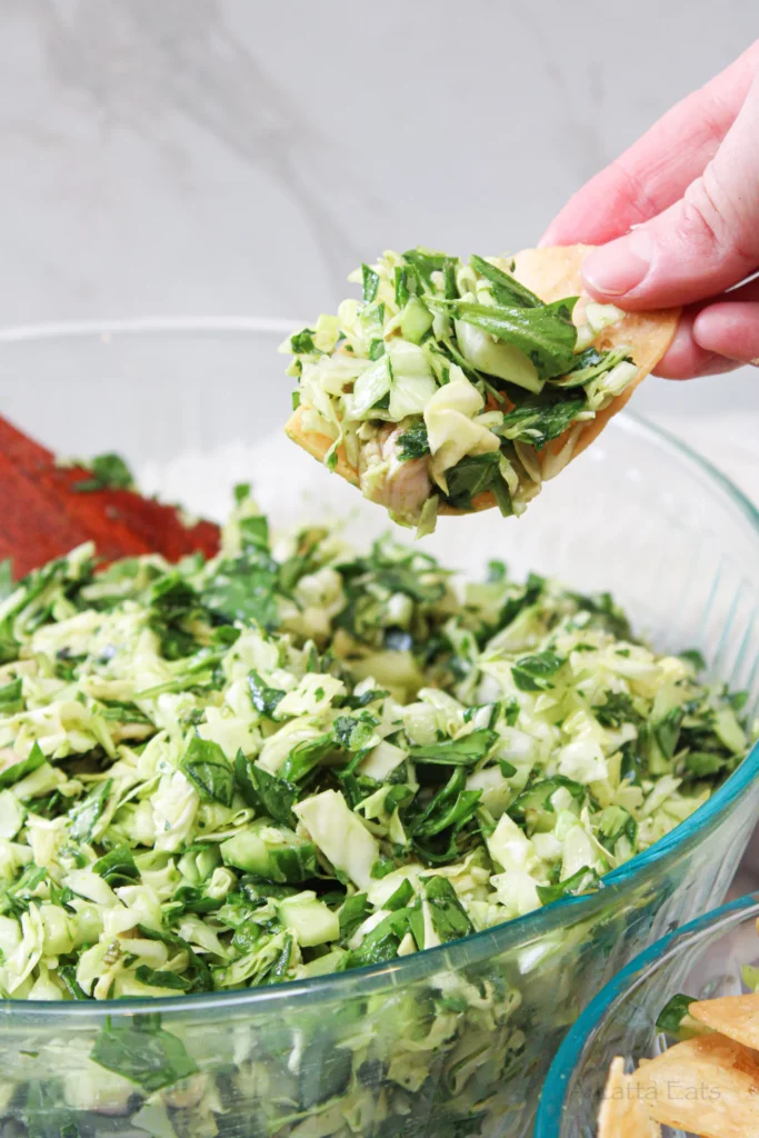 Viral Chopped Salad with Herby Dressing and Chicken Breast (Gluten-Free & Dairy-Free) by Katie | A L