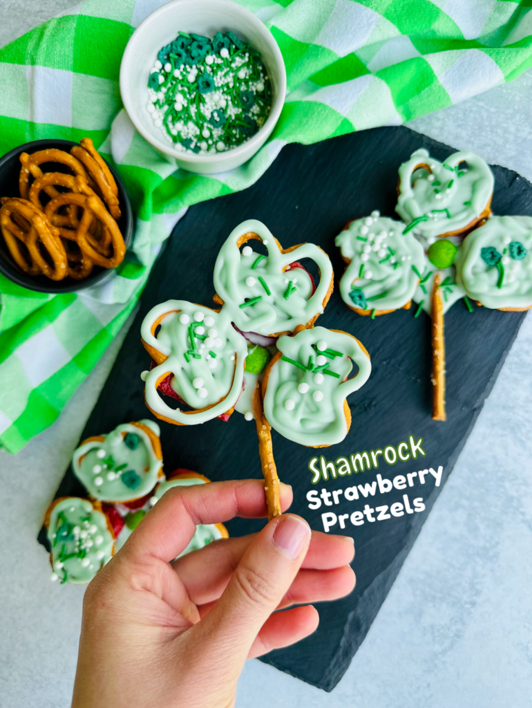 Shamrock Strawberry Pretzels by LivLaughCook - FoodSocial
