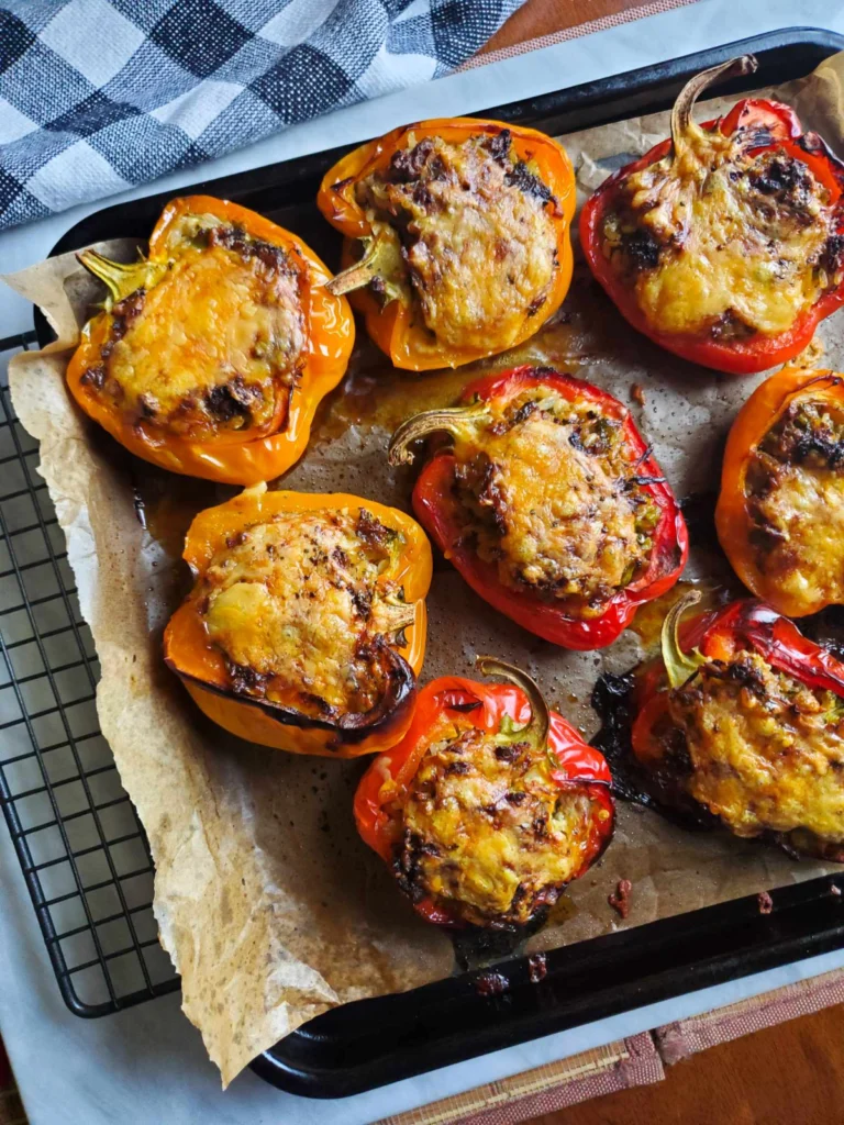Broccoli Cheddar Stuffed Peps by the_happy_veg - FoodSocial