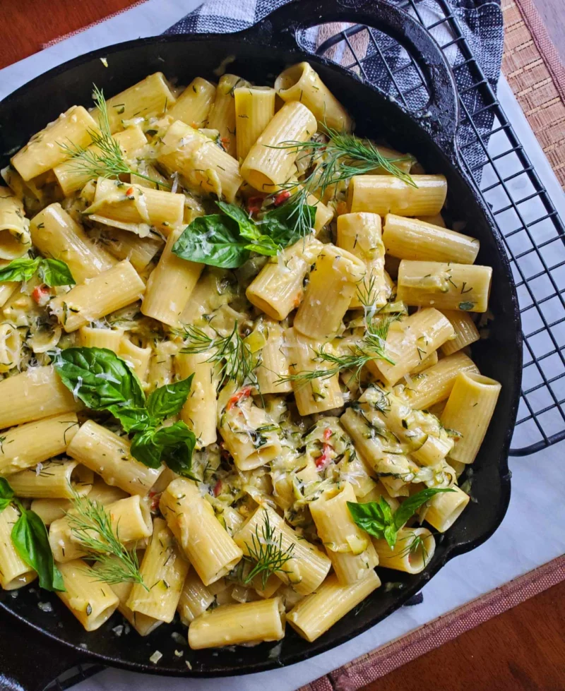 Creamy Zucchini Dill Rigatoni by the_happy_veg - FoodSocial