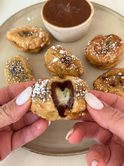 Fried Dates with Chocolate Date Sauce