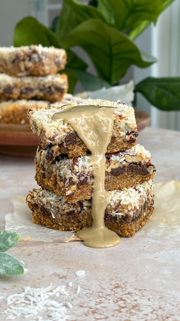 Tahini Magic Cookie Bars by Lisa Lipari - FoodSocial