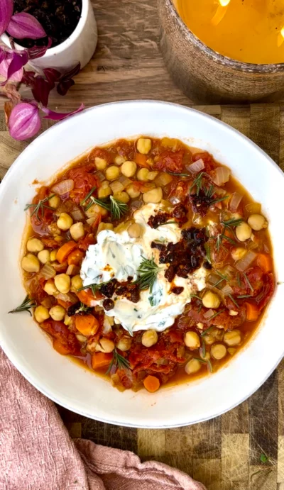 Chickpea Stew with Herby Yogurt