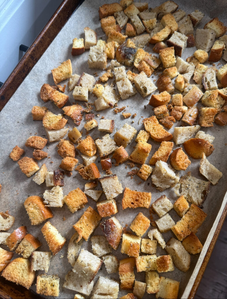 Easy Homemade Croutons by The Hangry Latina - FoodSocial