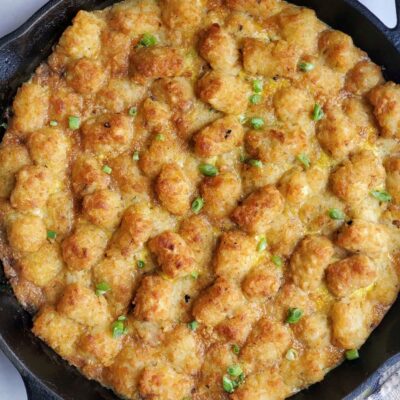 Upside Down Tater Tot Breakfast Casserole