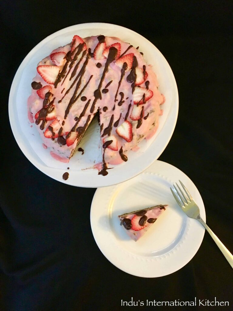 Valentine’s Day Special Cake || Strawberry Banana Cake (Paleo, AIP) by Cook2Nourish - FoodSocial