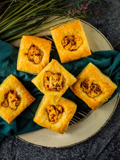 Goat Cheese and Sundried Tomato Puff Pastry Squares