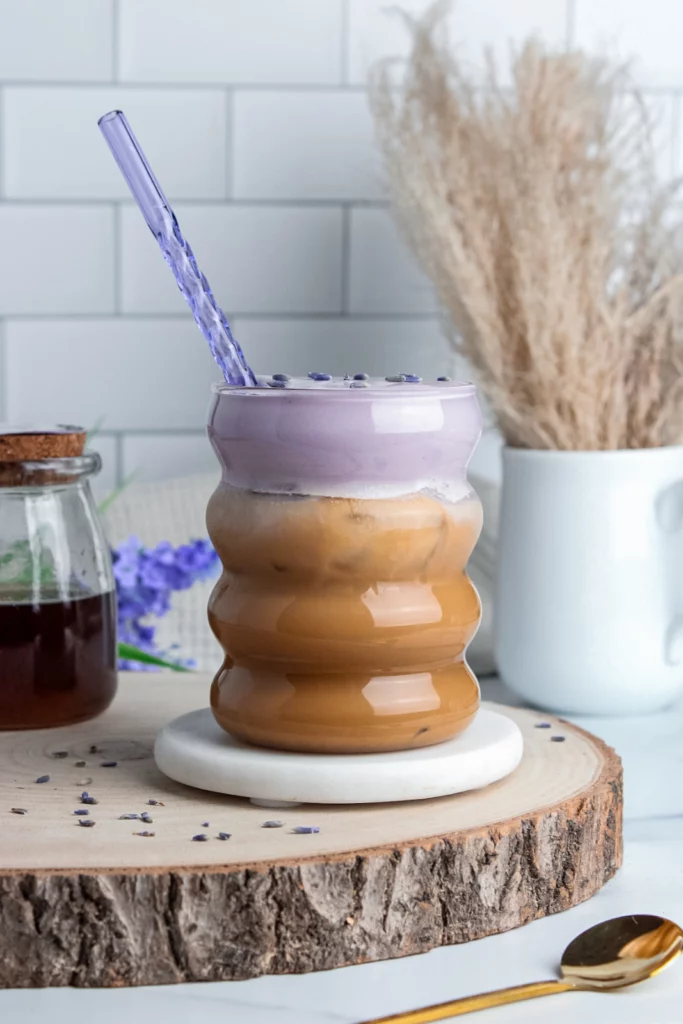 Iced Lavender Cream Oat Milk Latte by Chloe's Creative Kitchen - FoodSocial