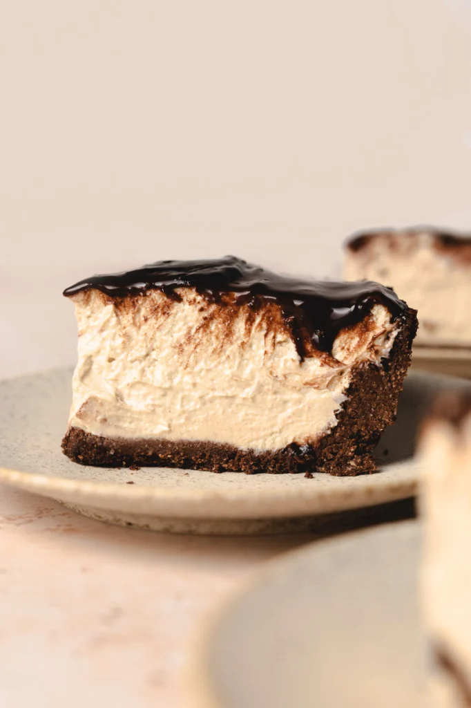 No-Bake Chocolate Peanut Butter Pie (Vegan) by ellielikes.cooking - FoodSocial